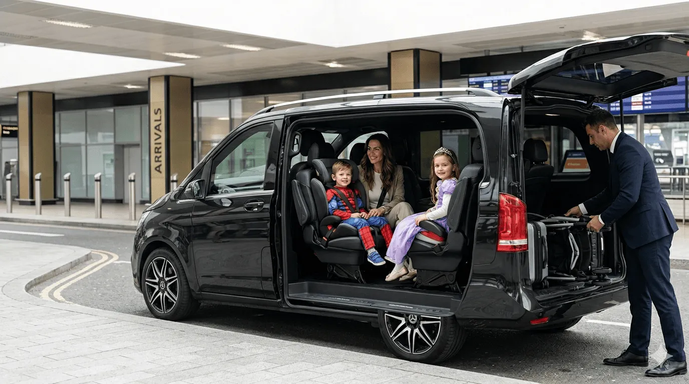 Van Mercedes famille transfert Disneyland Paris