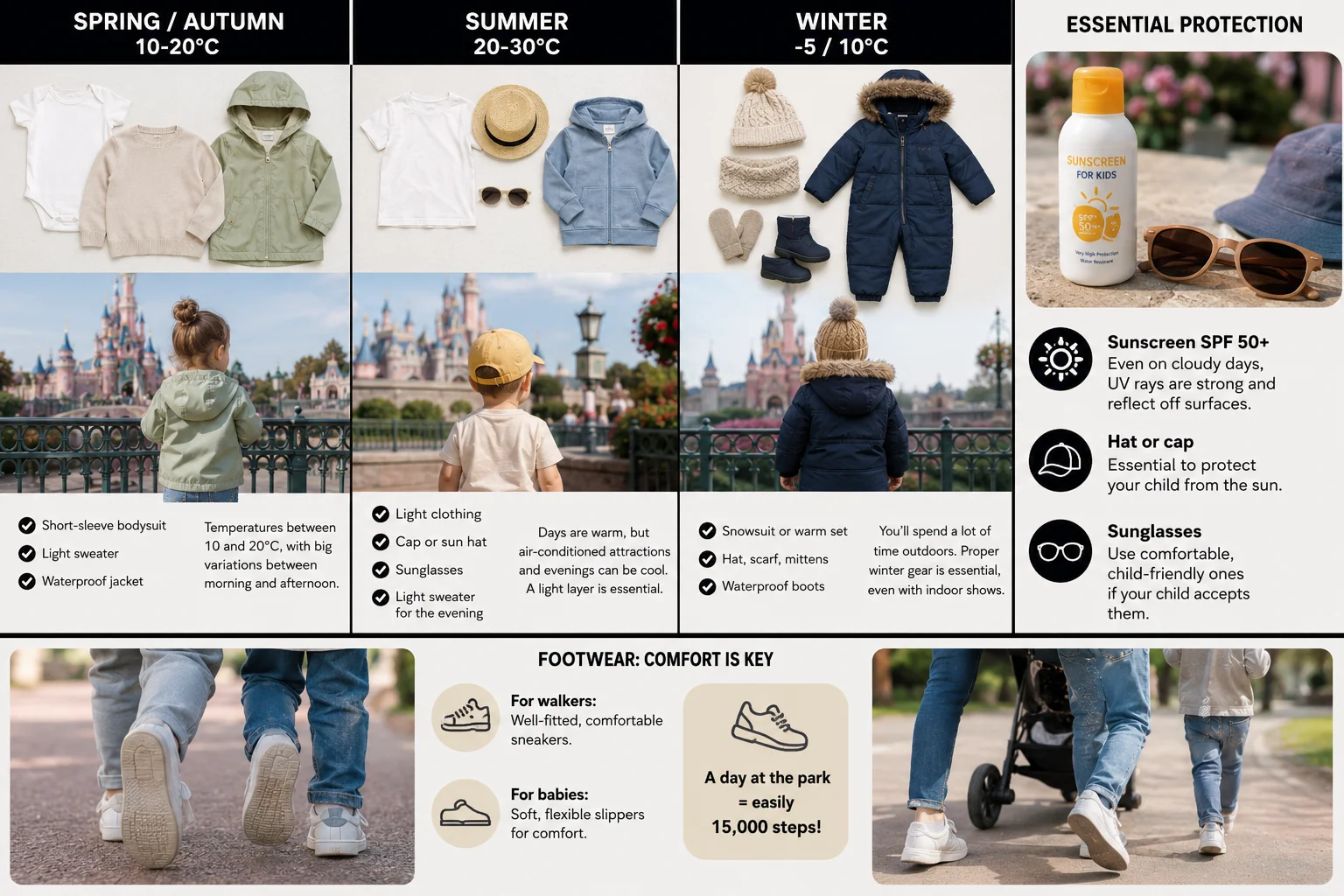Vêtements et protection pour enfants à Disneyland Paris
